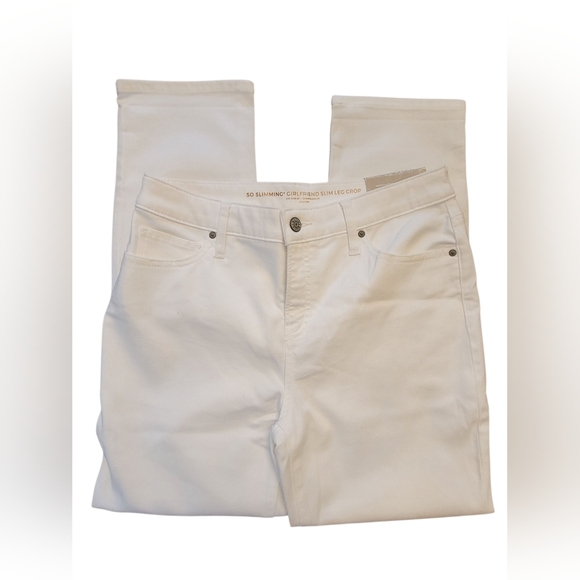 Chico So Slimming Girlfriend Slim Leg Crop White 4R Demure Classic Office Work - Picture 1 of 4